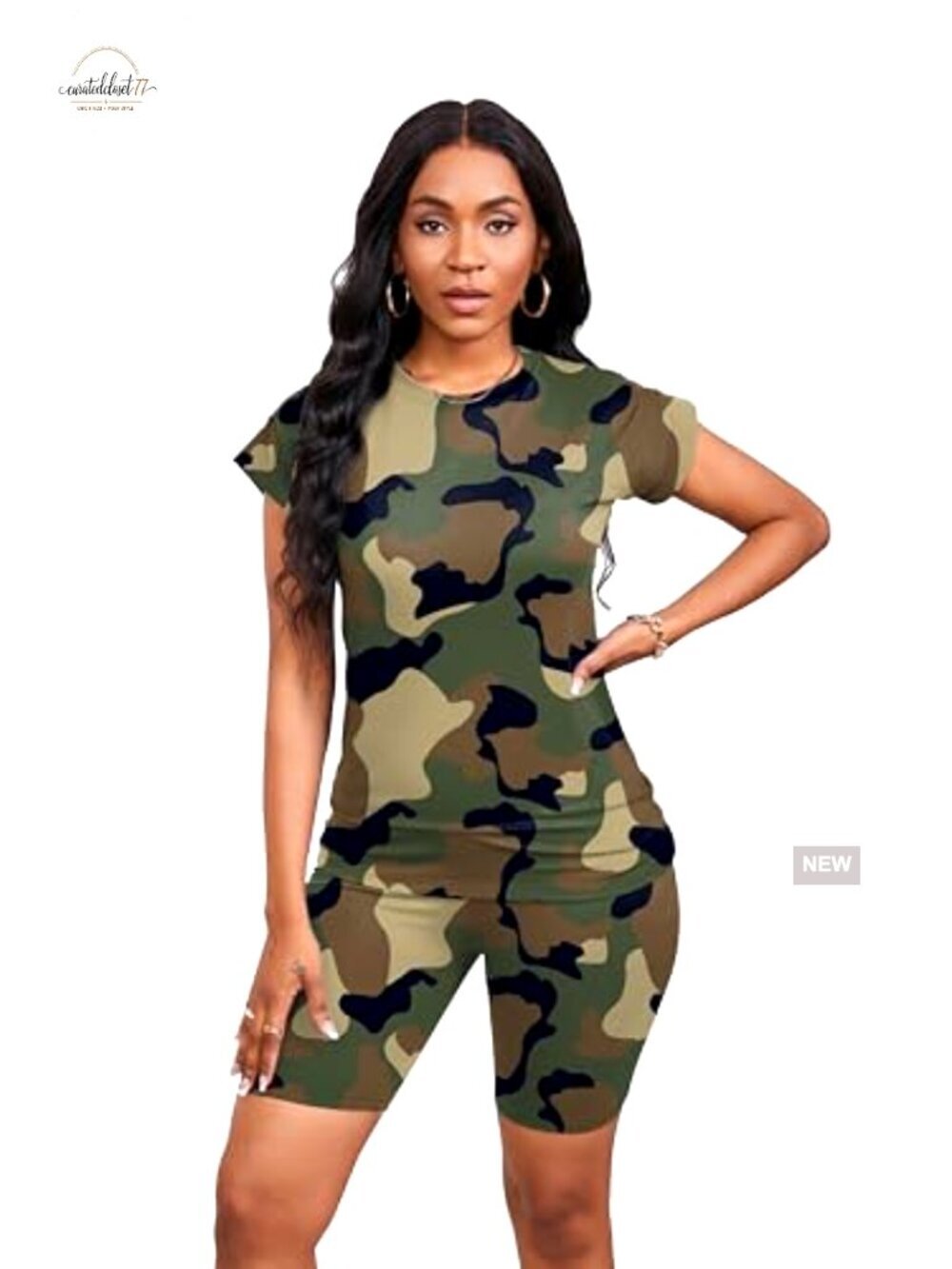 Women's Summer Tracksuit Set Biker Shorts Workout Jogger Outfit - Picture 2 of 6